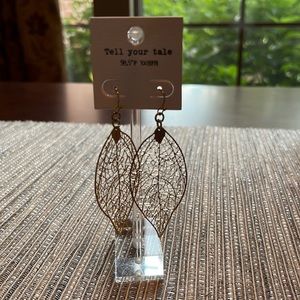 Gold “leaf” shaped earrings